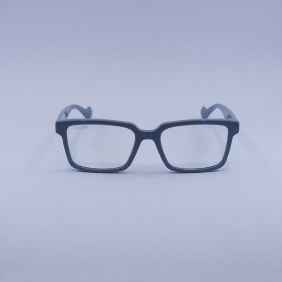 Gucci GG1543S 003 Sunglasses Blue Square Frame, Transparent with Clip-On Lenses - Picture 6 of 12